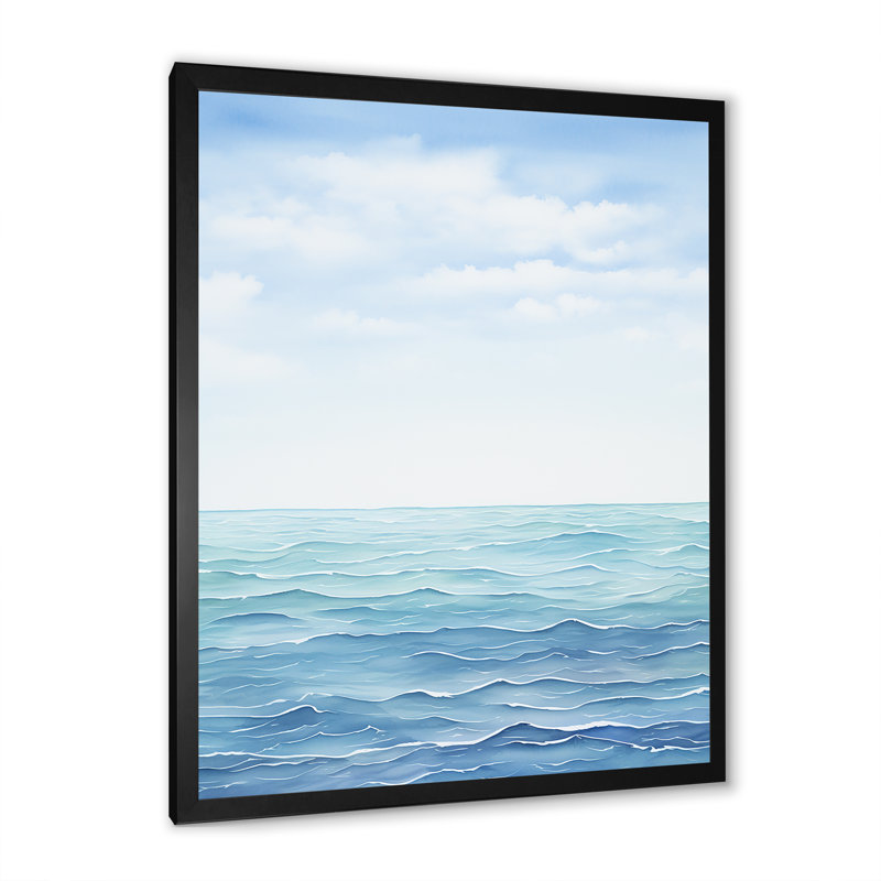 Océan Infinity Dreamscape V, H 20 po x l 12 po x P 1 po, Cadre simple noir