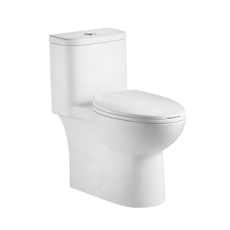 1.1/1.6 GPF Tornado Flush One-Piece Toilet With Comfort Chair Seat ADA Height 17",Powerful & Quiet Dual Flush Modern Toilet,Siphonic S-Trap 12",Rimless Bowl With Soft Closing Seat,Gloss White