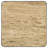 Elyna Square Travertine Stone-Top Side Table with Asymmetrical Iron Base, Beige and Black