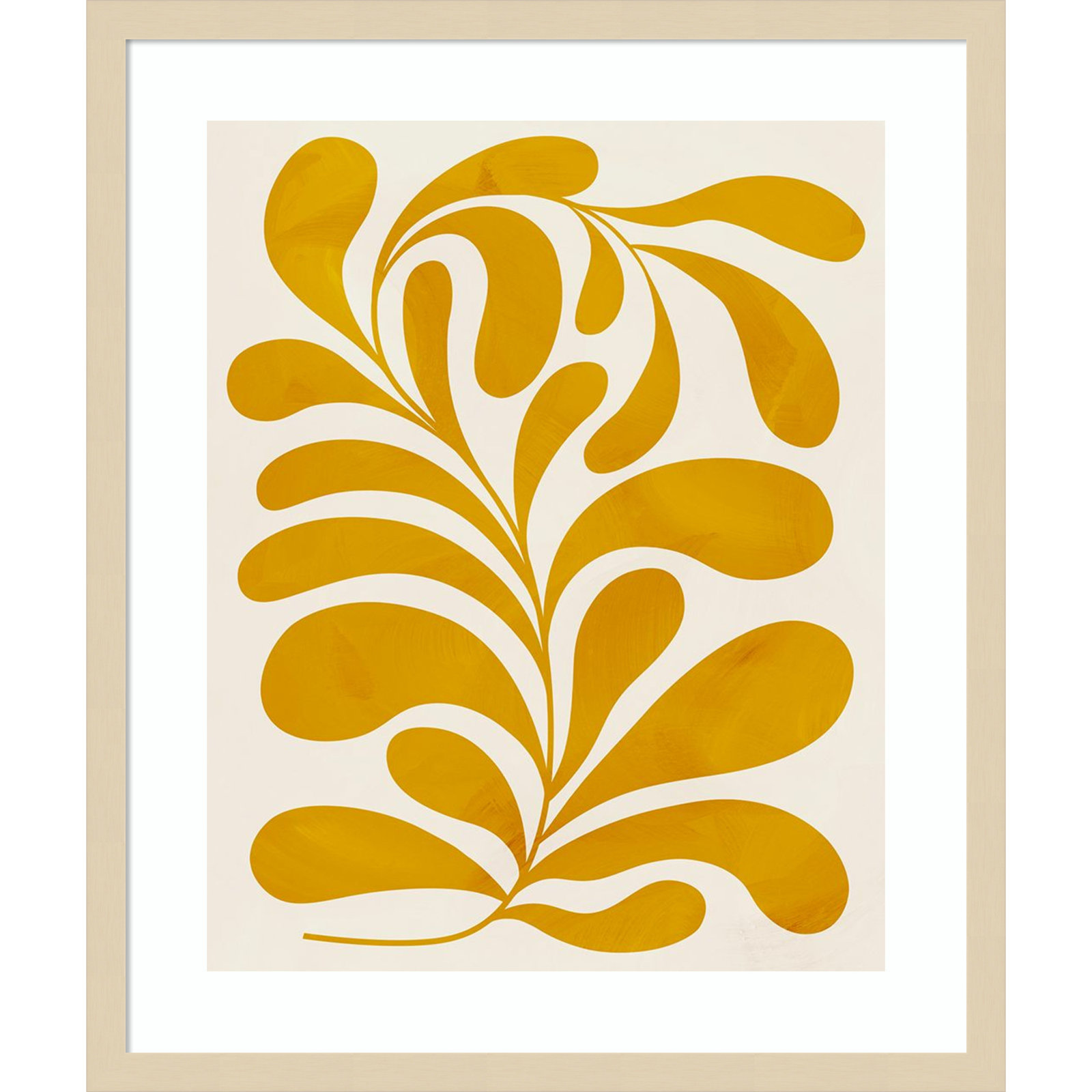 Lomi "Goldenrod II" Print by Grace Popp, Natural, 25" H x 21" W x 1" D
