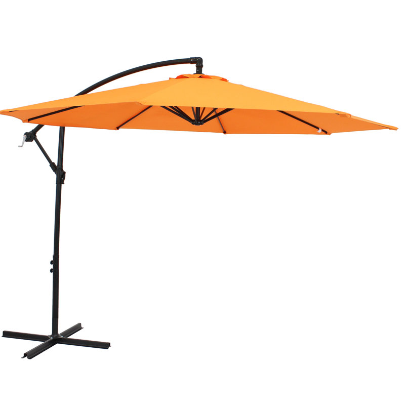 Parasol excentré en porte-à-faux avec manivelle 9,5 pi Fossum - Tangerine, Orange