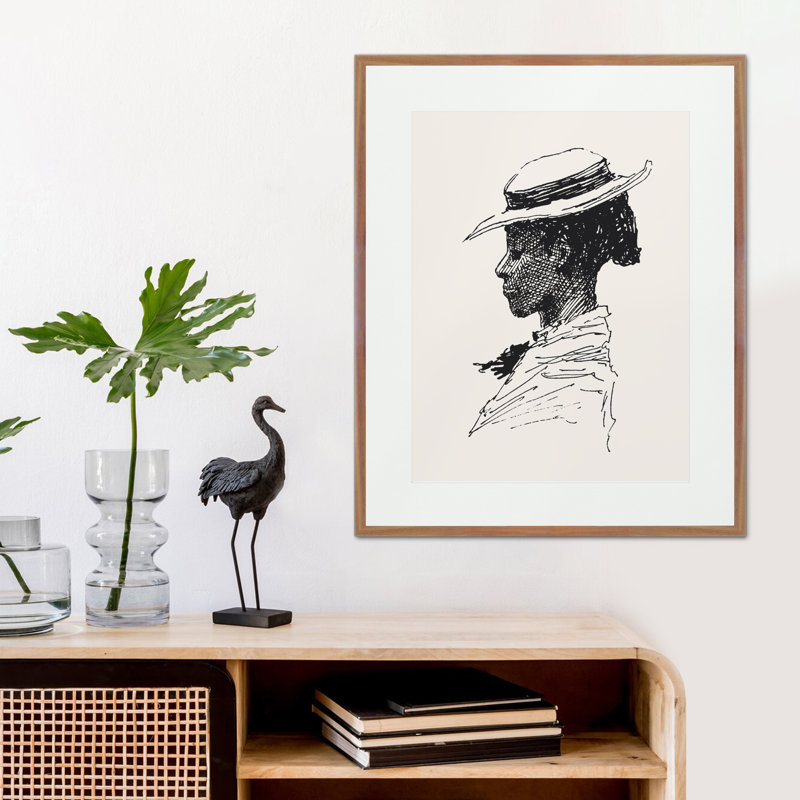 Capullo Wood Matte Picture Frame with Mat, 18" x 24", 24" x 30", Walnut