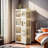 4-Tier Rolling Storage Bookcase With Wheels, Mobile  Multifunction Utility Rolling Storage Organizer