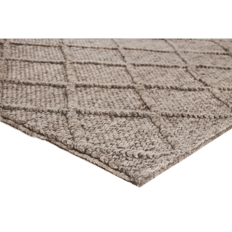 Brentwood Geometric Handmade Wool Area Rug, Brown, Rectangle 17' x 20'