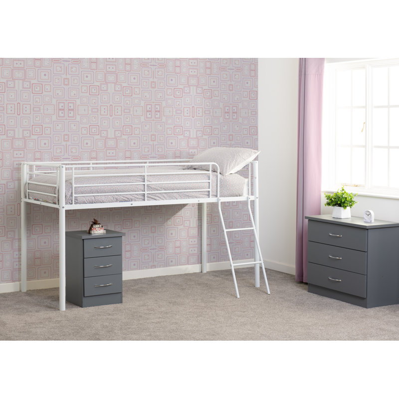 Husted Single (3') Bed Frames Standard Loft Bed, White