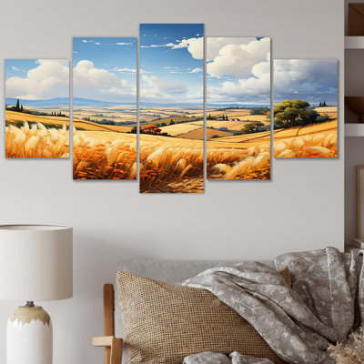 «Biller», reproduction d'art sur prairie - 5 panneaux
