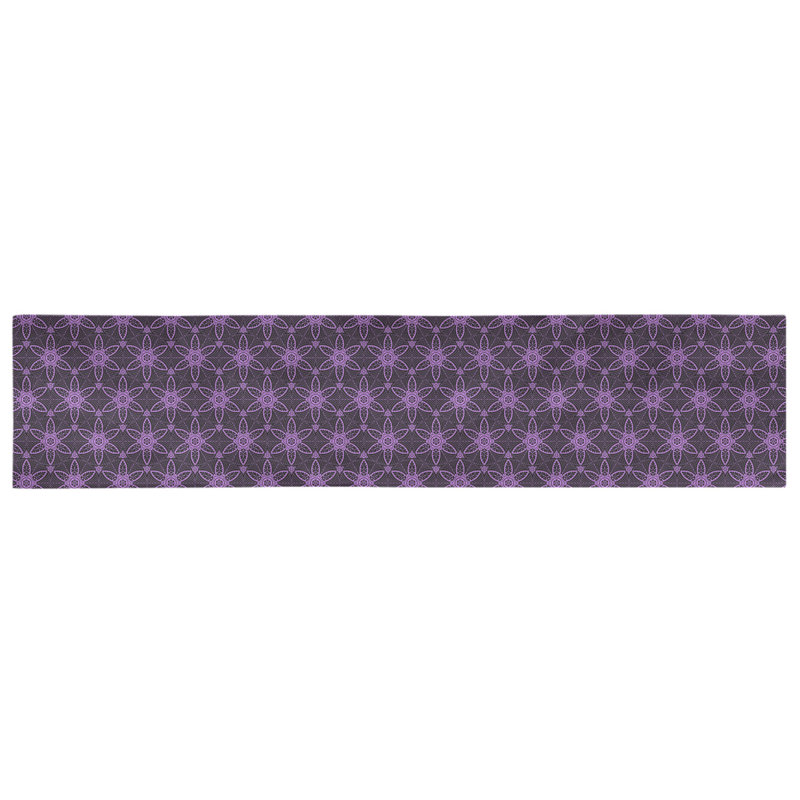Chemin de table orné Mcguigan, 90 po x 16 po, Noir / Violet