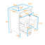 Meuble-lavabo de salle de bain avec lavabo, 2 tiroirs standard, 1 tiroir rabattable et tablette réglable-873423122