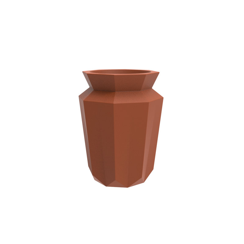 Origami - Hasu Planter, Clay, 31.5" H x 22.5" W x 22.5" D