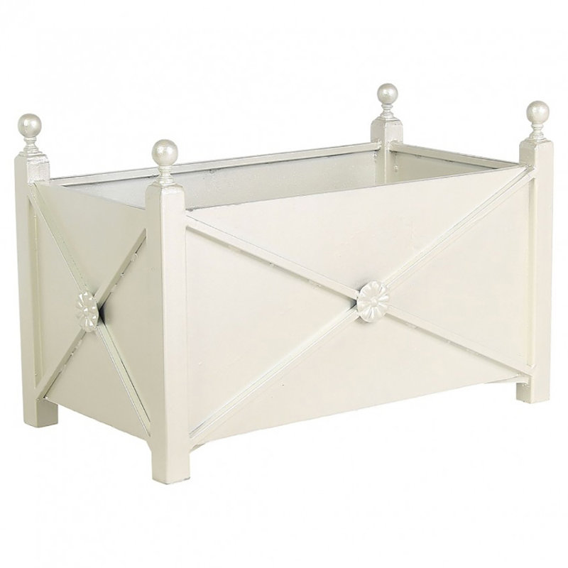 Medallion Metal Elevated Planter, 17" H x 28" W x 16" D