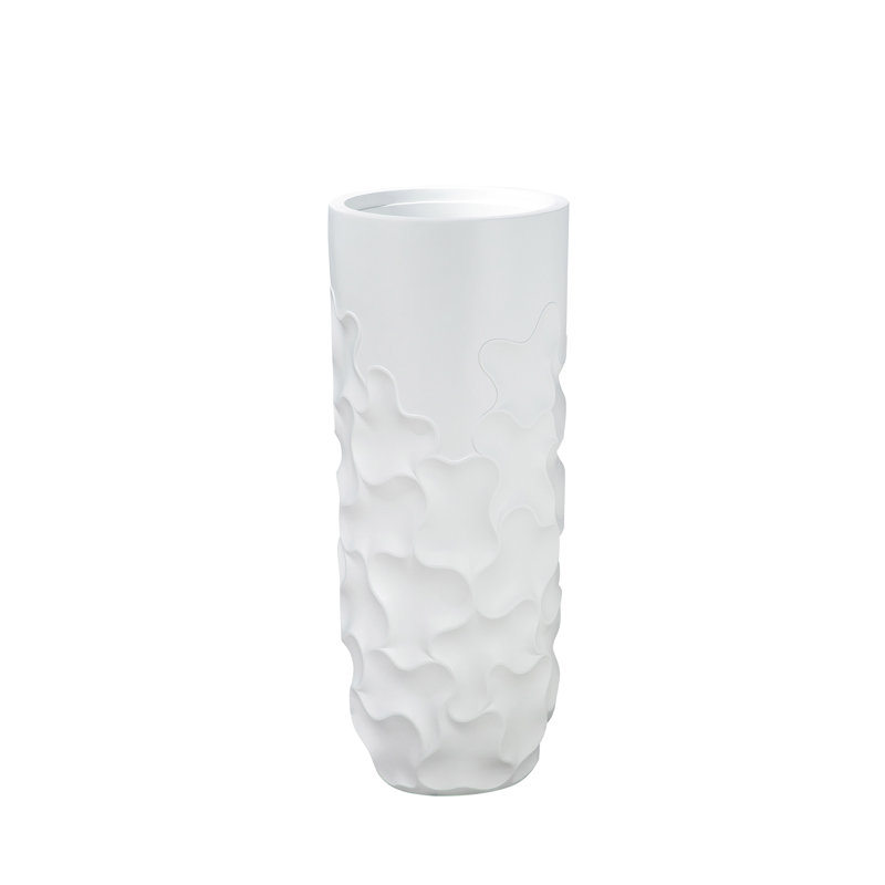 Scio Flower Pot, 95cm H x 37cm W x 37cm D, White