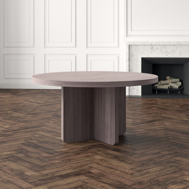 Axel Round Solid Wood Pedestal Dining Table