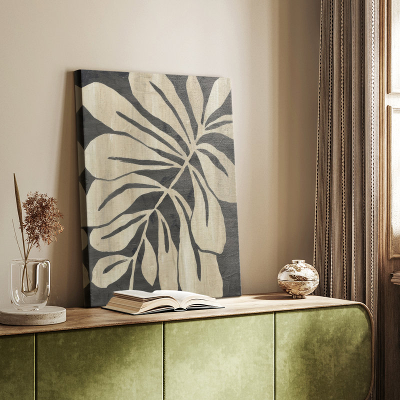 Fossile Bold Leaf II - galerie Cavas sur mesure, H 36 po x l 24 po