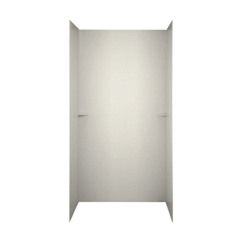 60'' W 36'' D 72'' H Glue Up Solid Surface Wall, Glacier