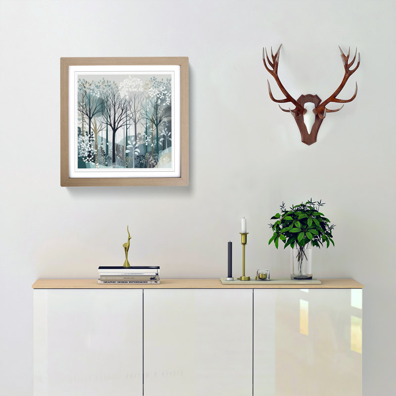 Winter Forest No.2 - Framed Print, Oak