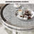 Mirrored Round Coffee Table with Crushed Diamond, 2 Tier Coffee Table with Glass Storage for Living Room, Sliver-464057725
