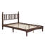 Lit plateforme en bois avec tête de lit en forme de gourde, lit plateforme de style rétro avec support à lattes en bois-205690177