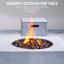 Table de foyer d'extérieur au propane Dynthe H 14 po x l 60 po Terrafab