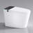 Advanced Smart Toilet With Built-In Bidet - Auto Open/Close Lid, Foot Sensor, Remote Control Available, White Modern Open/Close, Multiple Washing Modes, Night