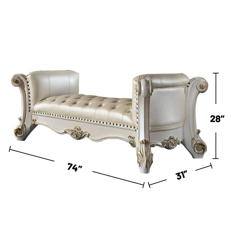 Banc rembourré Koios, White