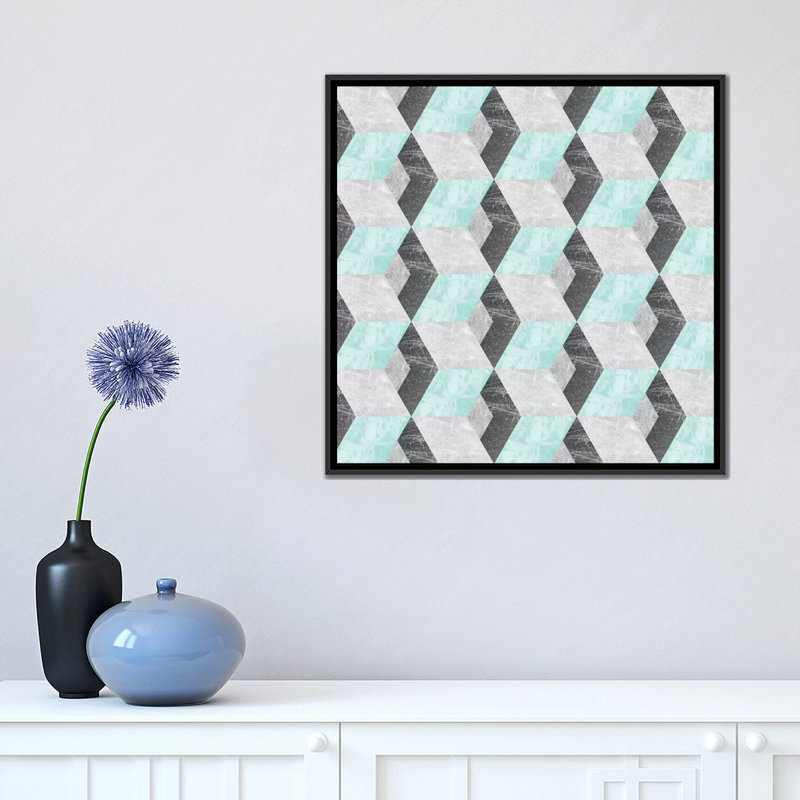 «Falling», reproduction d'impression sur toile, H 18 po x l 18 po x P 1,5 po, Pas de tapis, Toile avec cadre noir