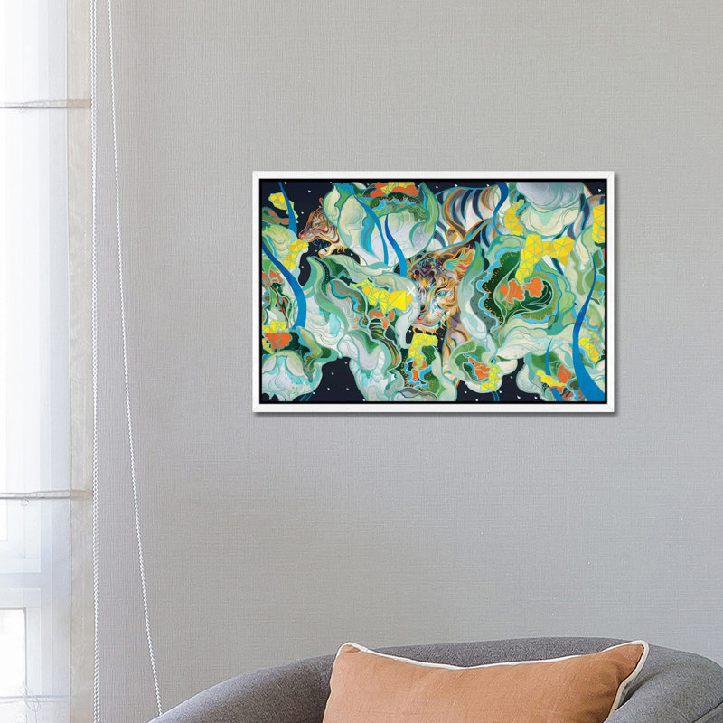 One Eye 1 Piece Painting on Canvas, 66.04 cm H x 45.72 cm W, White Framed
