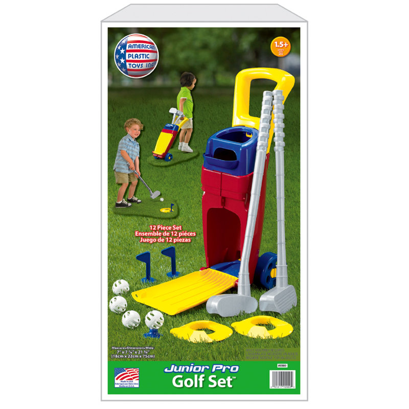 Junior Pro Golf Set with 11 Accessories, Blue and Yellow