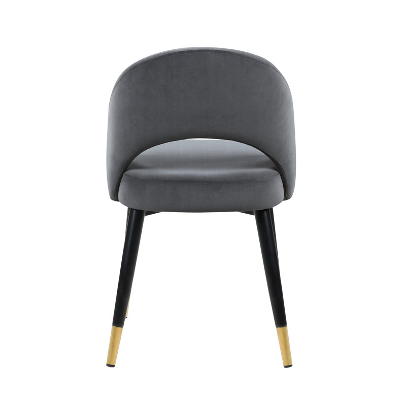 Zagora Arched Back Upholstered Side Chairs Set of 2, Gray