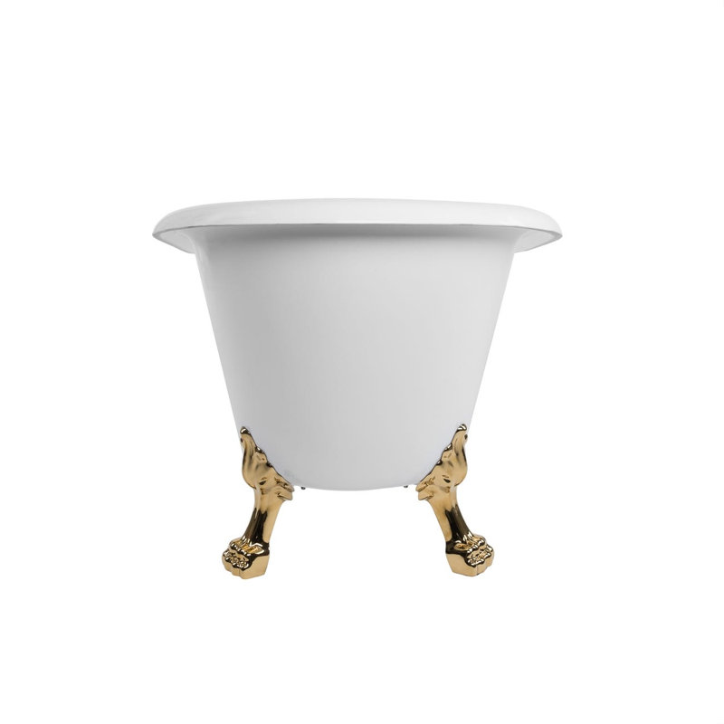 Paris 57'' x 28'' Soaking Acrylic Bathtub, Brass