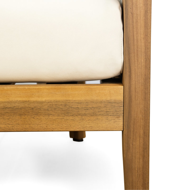 2 chaises d'extérieur - coussins moelleux en bois et corde tissés pour la détente 2 chaises amovibles faciles d'entretien et de nettoyage
