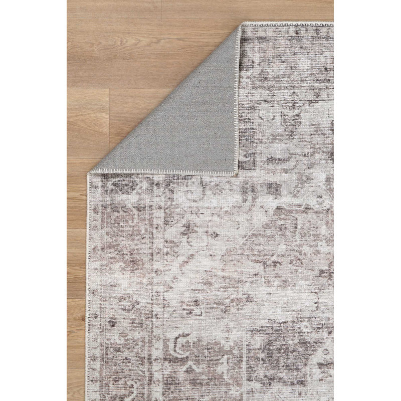 Tapis oriental gris / brun, Rectangle 6 pi 6 po x 9 pi 5 po