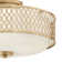 Three-Light Semi-Flush Mount Fixture w/ Stamped Pattern Overlay