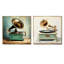 Ensemble de 2 reproductions d'art rétro sur toile Phonographs Elegance I-102568909-102568913