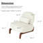 Chaise longue rembourrée sans accoudoirs avec base en bois massif et coussin décoratif Alvera