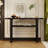 Elegant Minimalist Console Table With Rounded Edges And Sturdy Shelf Design For Entryway, Living Room-1609784221