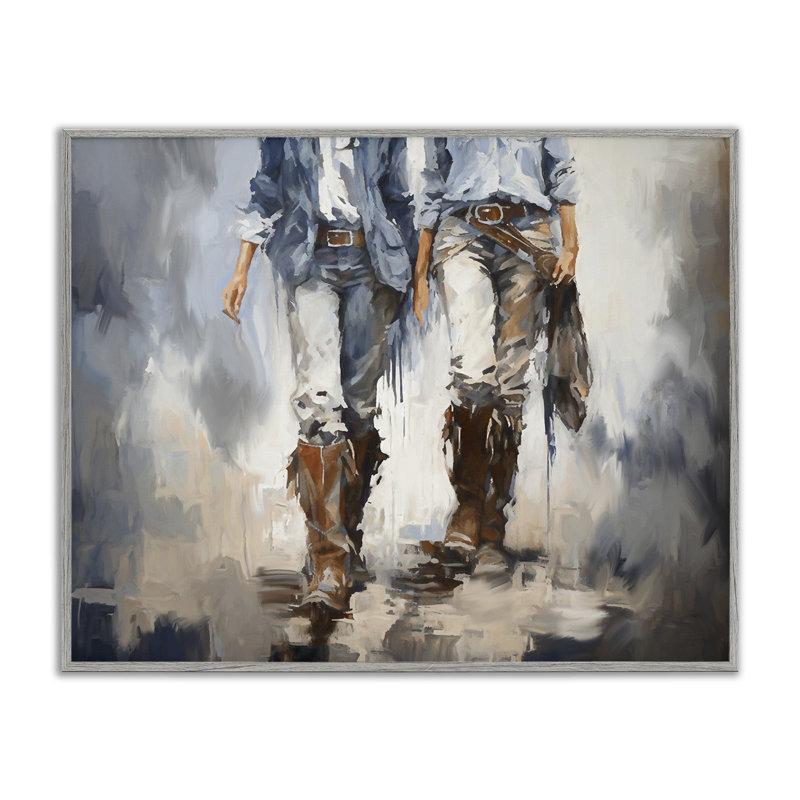 Bottes de cowboy romantiques encadrées par Ramona Murdock, Estampe numérique Farmhouse, H 11 po x l 14 po