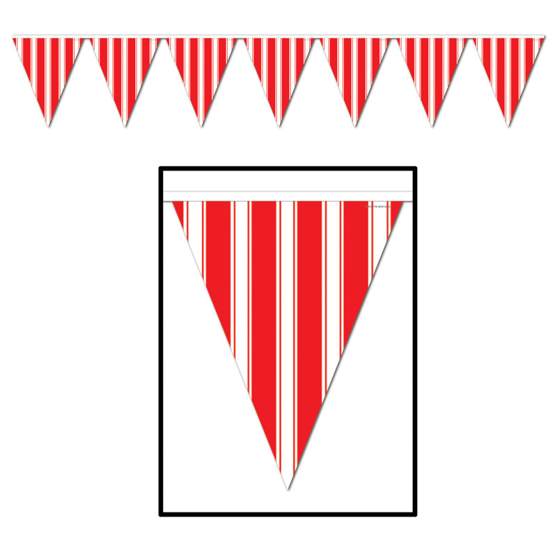 Bannière rayée Pennant - paquet de 12