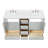61'' Double Bathroom Vanity with White Quartz Top-93359264