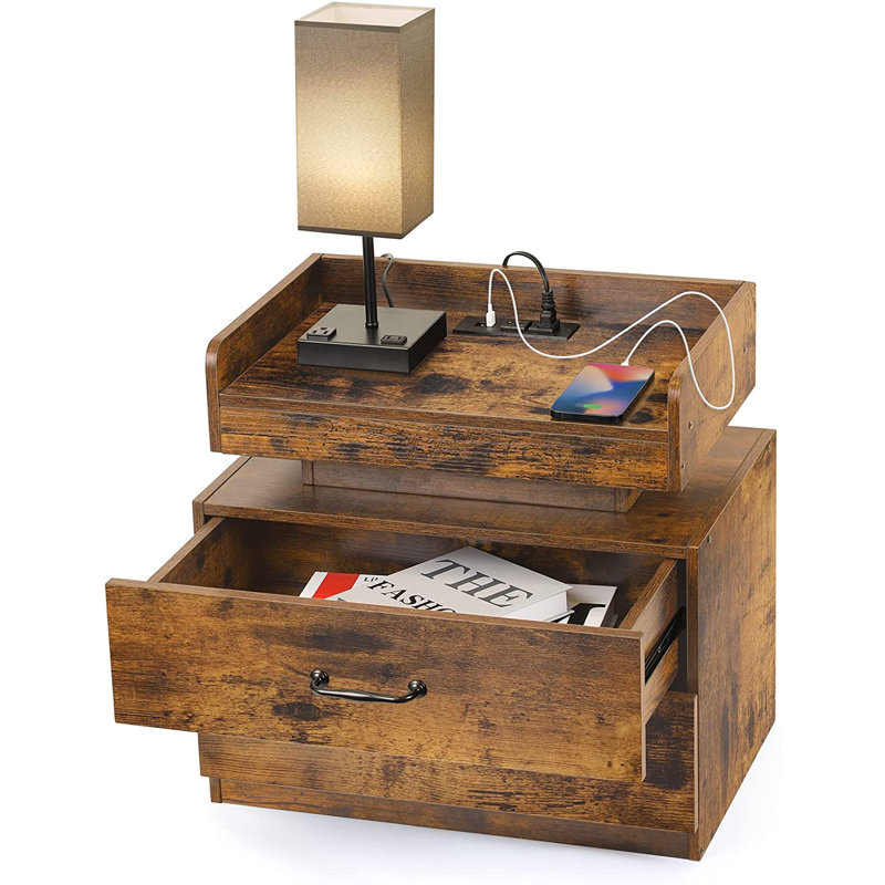 Table de chevet 2 tiroirs Nocera