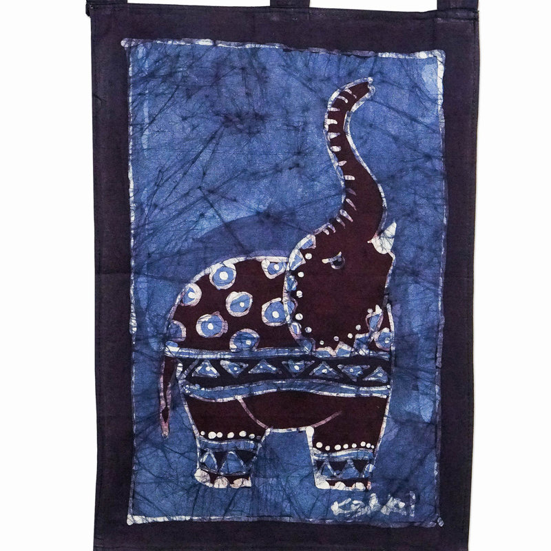 Décoration murale batik en coton Trumpeter