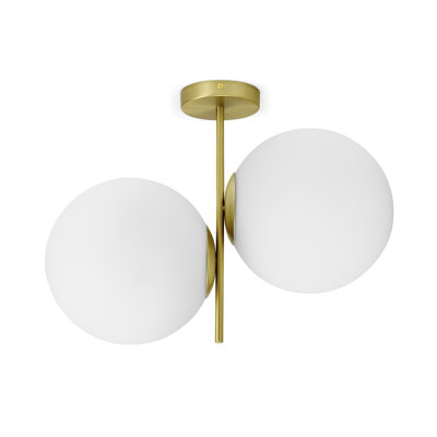 Mira Vista Glass Semi Flush Mount