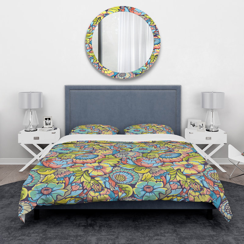 Ensemble de housse de couette moderne et contemporaine, Housse de couette très grand + 2 taies décoratives