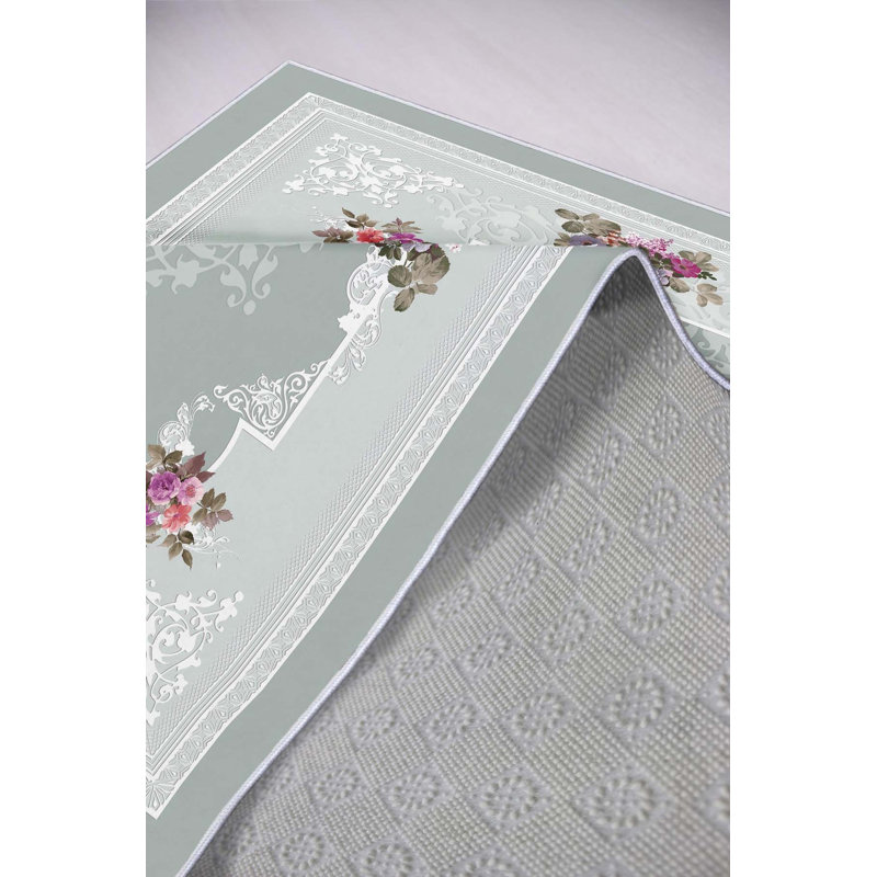 Premium Hall Carpet (3.3 x 6.6 ft), 100% Polyester, 0.3 in Pile Height | Antibacterial, Non-Slip PVC Dot Underside, 650 g/m² | Durable Woven Design, 3D Digital Printing, Machine Washable, Ideal for Home Décor