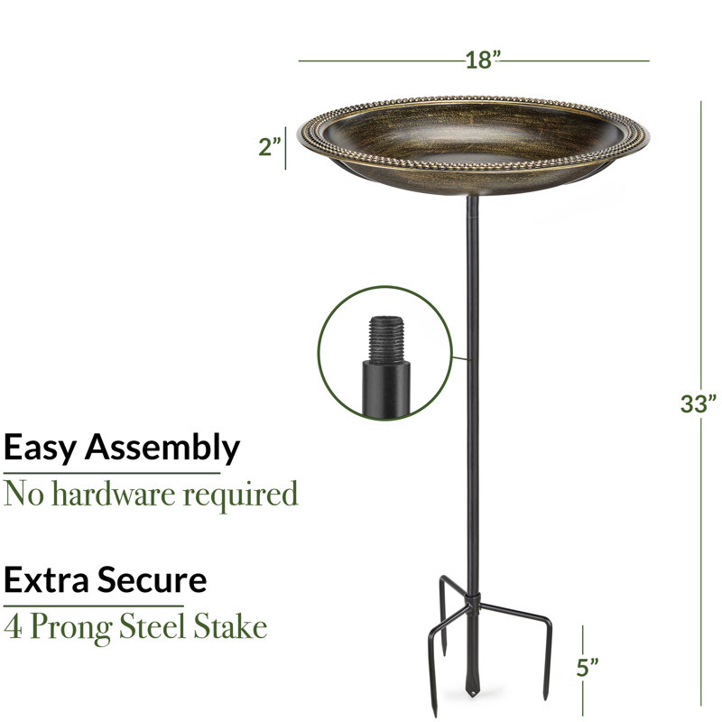 Jayma Metal Birdbath