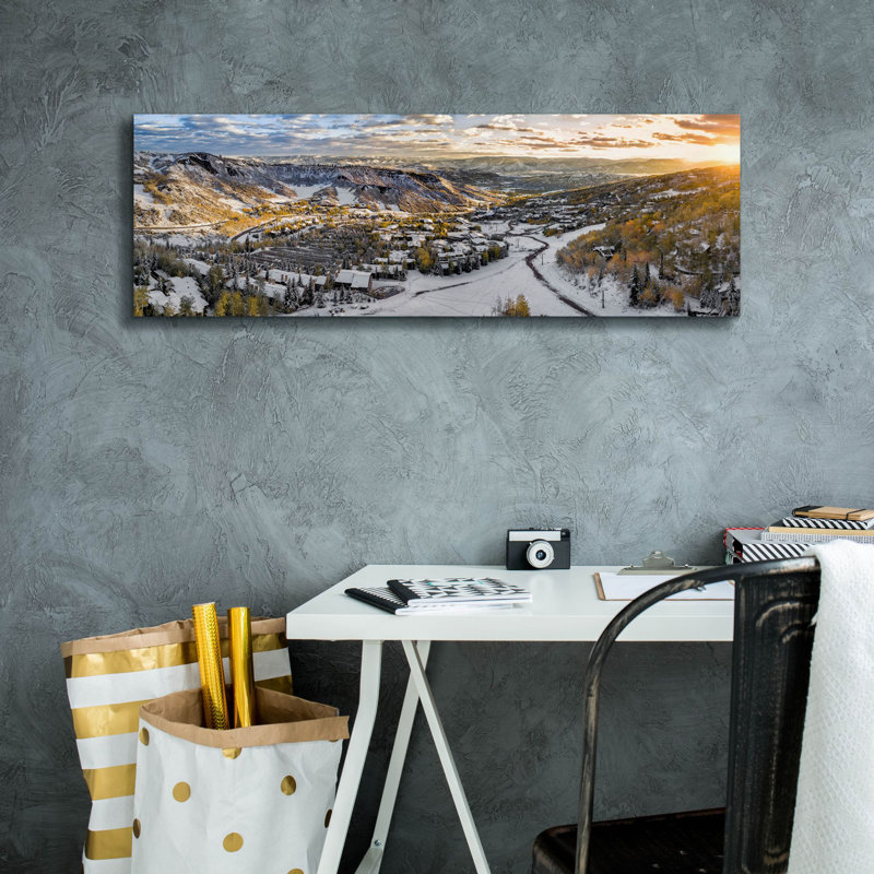 «Snowmass Colorado» par Jonathan Ross, art mural sur toile, H 12 po x l 36 po x P 1,5 po