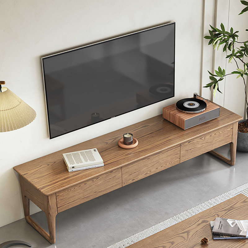 Meuble télé entièrement en bois massif