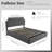 Full Size Lift Up Storage Bed Frame, Modern Wingback With Adjustable Headboard,equiped With Led Light, Fast Charging Station And Outlet, Solid Wood Slats, No Box Spring Needed, Noise-free, Grey
