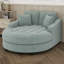 Très grande chaise longue d'intérieur moderne de 55 po, canapé-lit rembourré avec siège capitonné et coussins amovibles-510817383