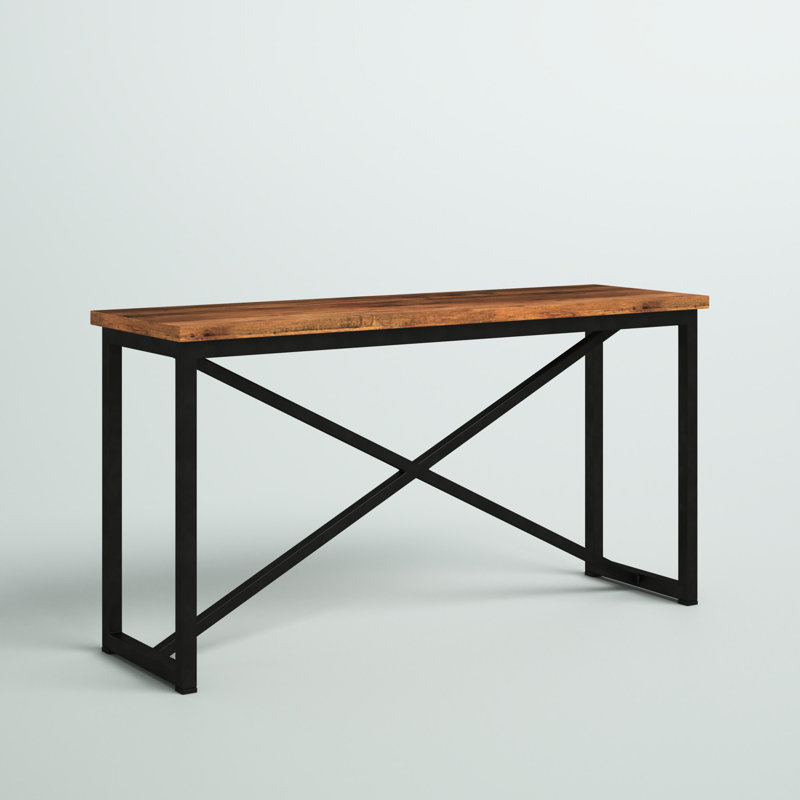 Zoe 58'' Solid Wood Top Console Table