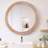 Round Wood Framed Wall Mirror